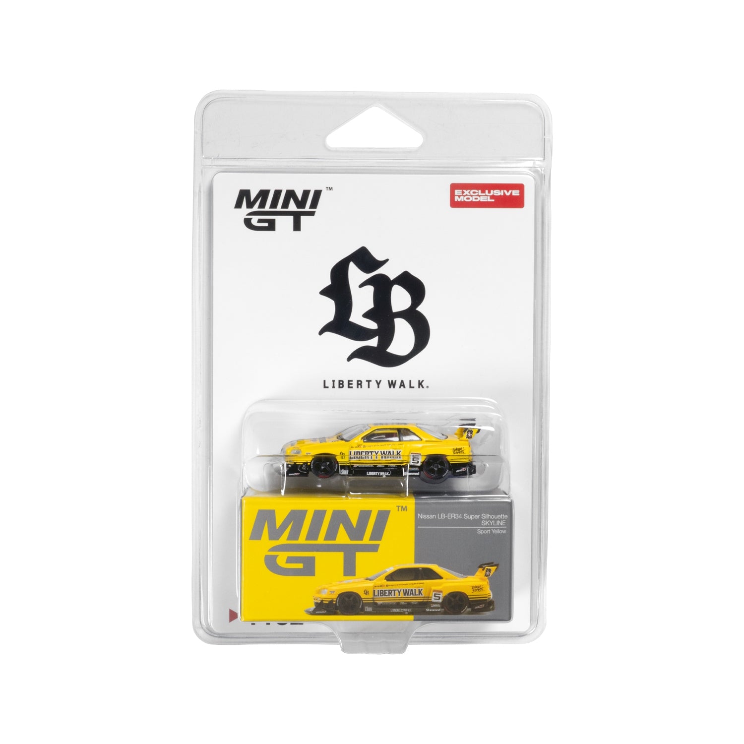 1/64 MINI GT Nissan LB-ER34 イエロー 1/64 MINI GT Nissan LB-ER34 Super Silhouette SKYLINE Sport Yellow