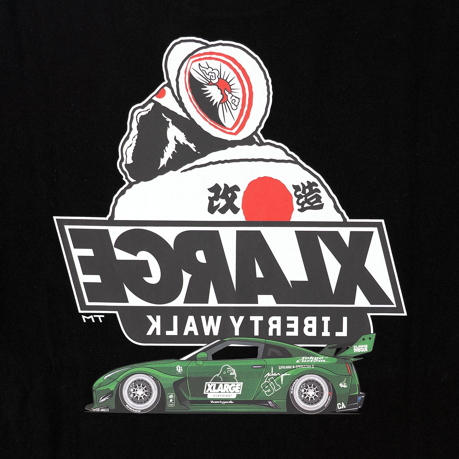 LIBERTY WALK×XLARGE BEHIND OG S/S TEE BLACK - LB-ONLINE STORE