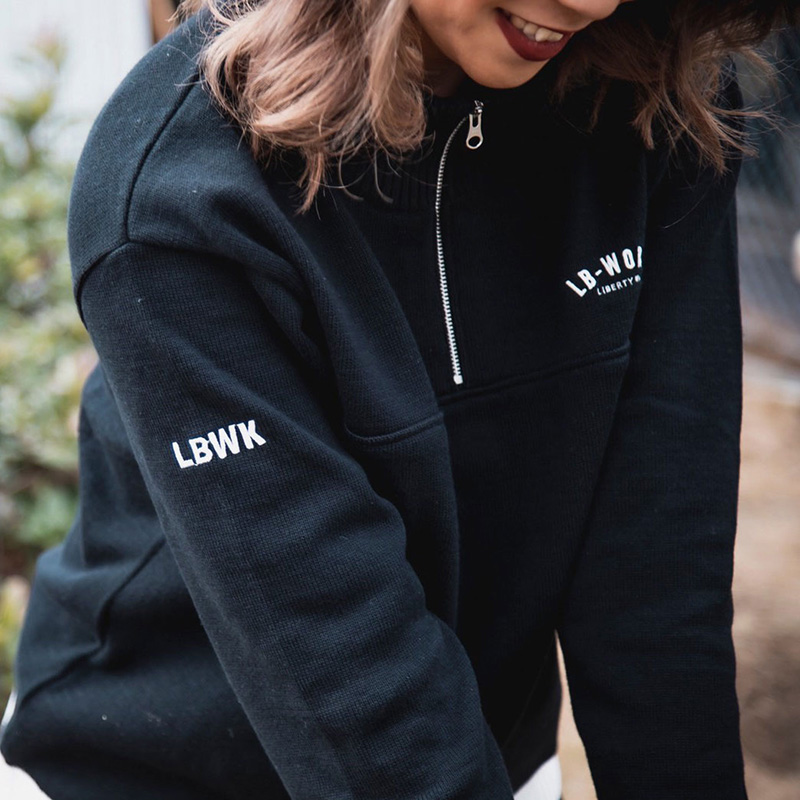 LB-WORKS Half Zip Knit Black - LB-ONLINE STORE