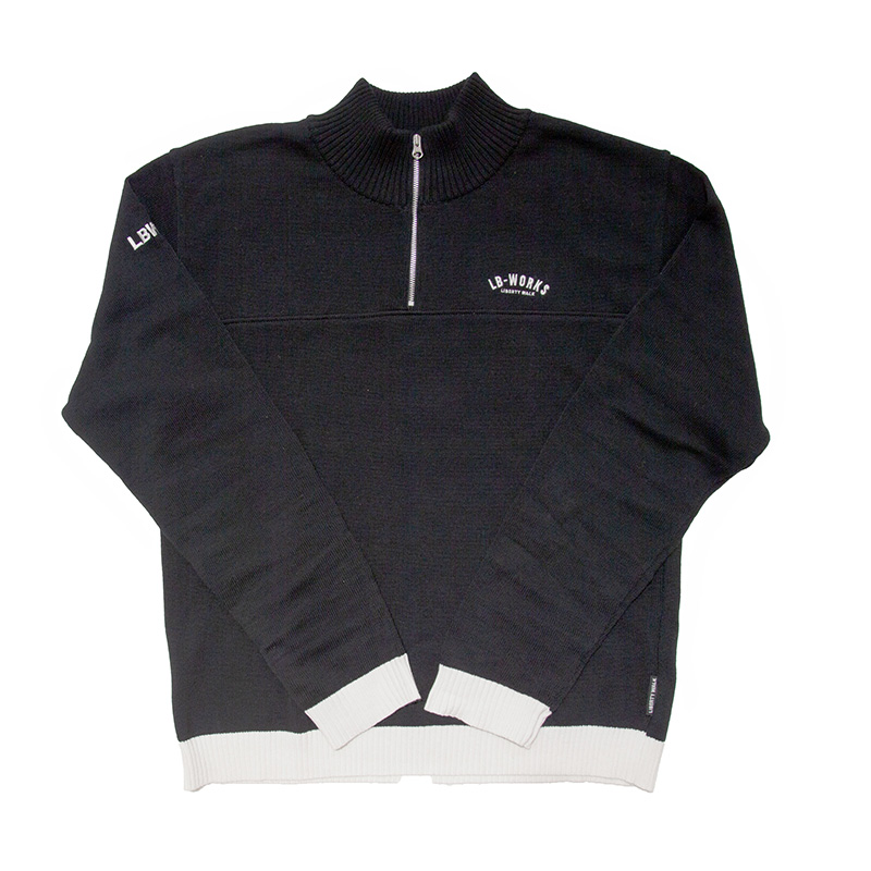 LB-WORKS Half Zip Knit Black - LB-ONLINE STORE