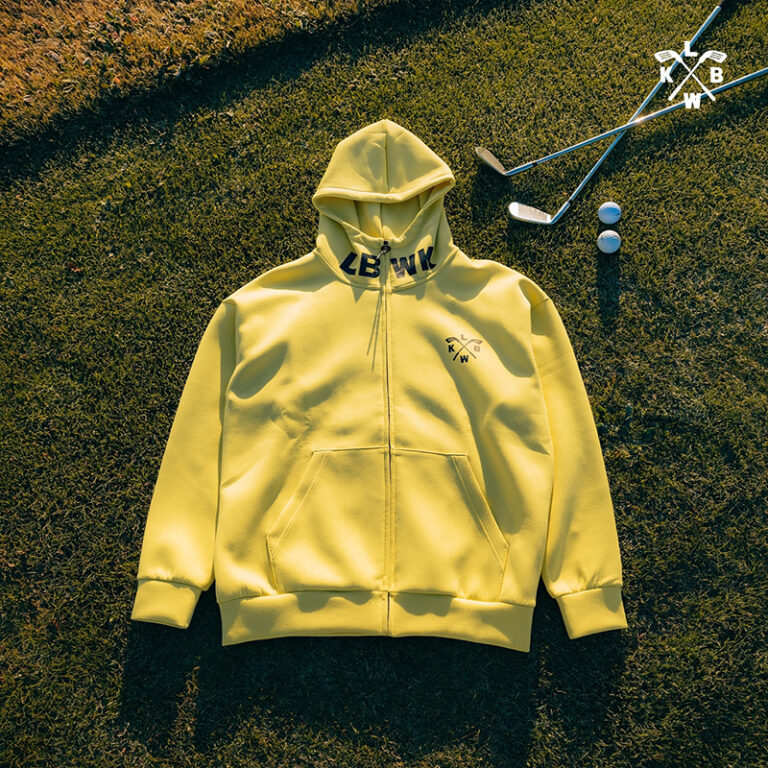 Golf Zip Circle Hoodie Yellow STORE