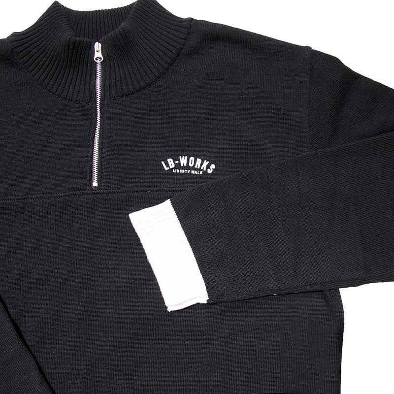 LB-WORKS Half Zip Knit Black - LB-ONLINE STORE