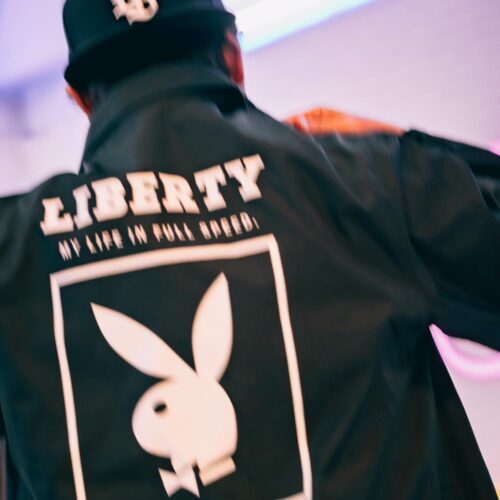 PLAYBOY×LB Box Logo Coach jacket Black - LB-ONLINE STORE