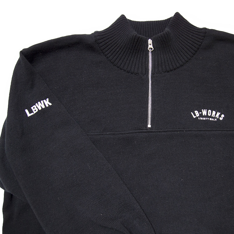 LB-WORKS Half Zip Knit Black - LB-ONLINE STORE