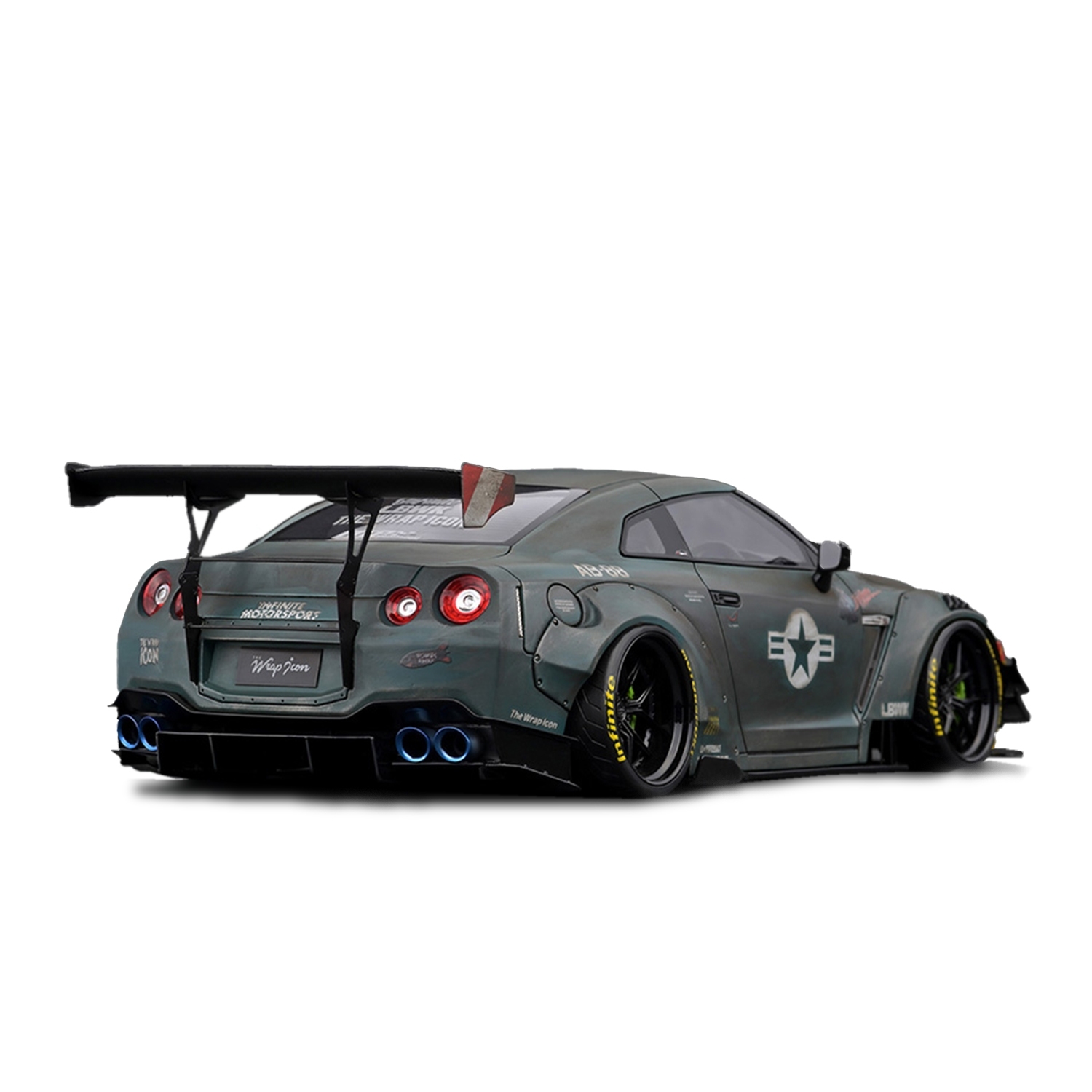 イグニッションモデル1/64 LBワークスGT-R R35 マットグリーン-