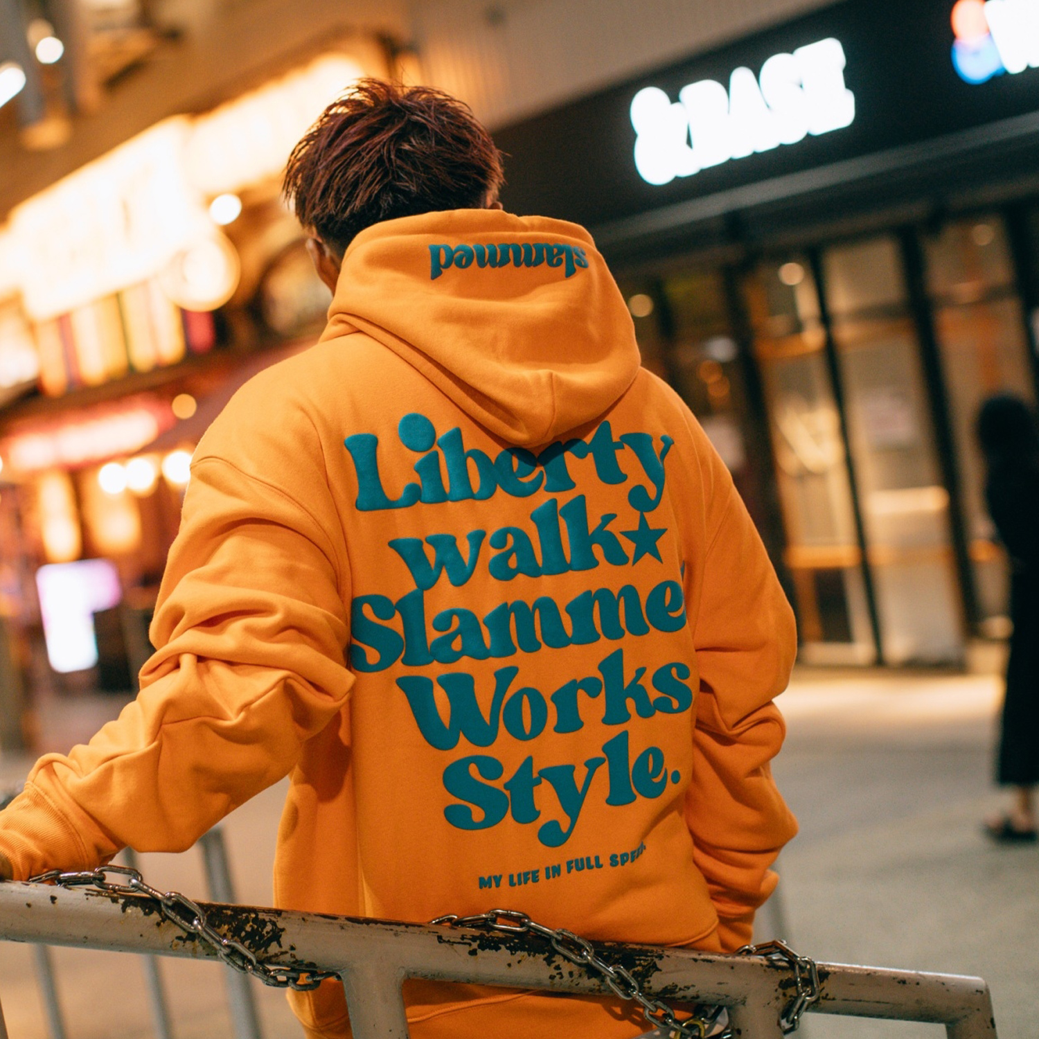 LB Pop Font Hoodie Orange - LB-ONLINE STORE