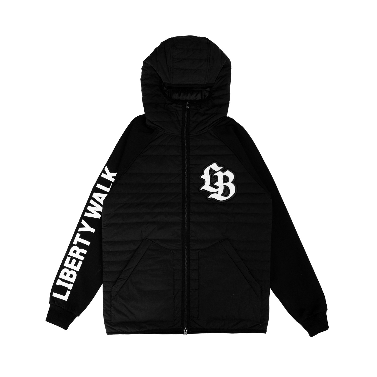 LB Quilted Hoodie Jacket Black - LB-ONLINE STORE