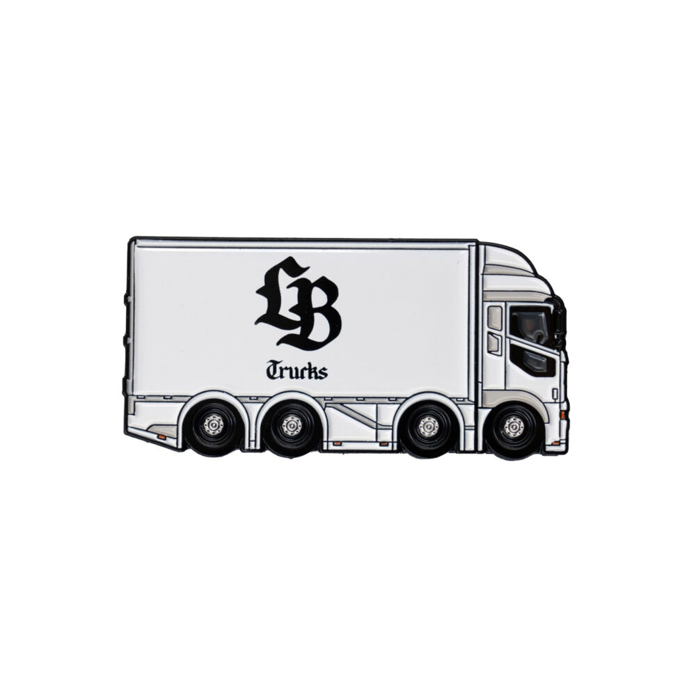 Leen Customs Pin Badge LB Trucks White
