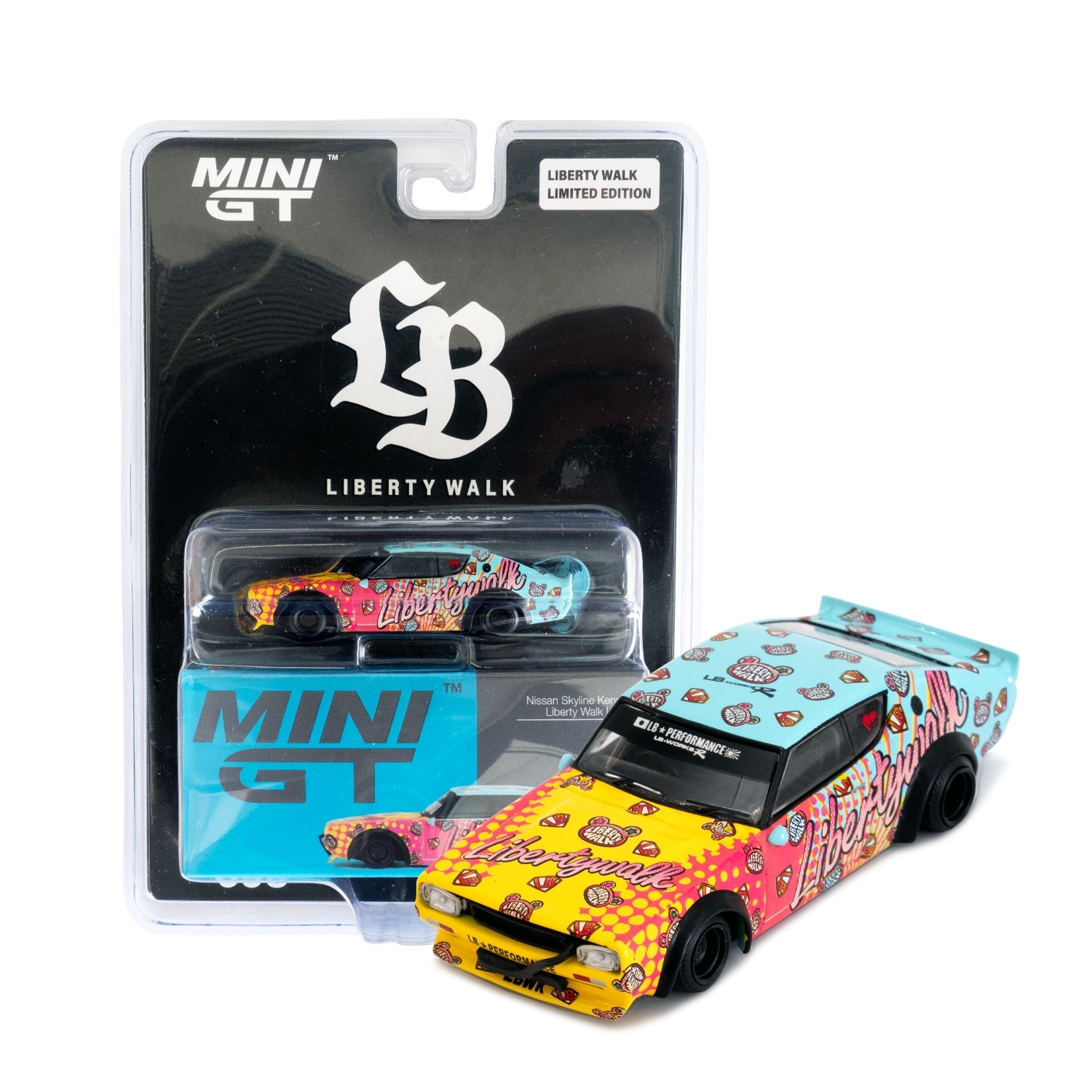 1/64 MINI-GT Nissan Skyline Kenmeri Liberty Walk LBWK KUMA - LB  