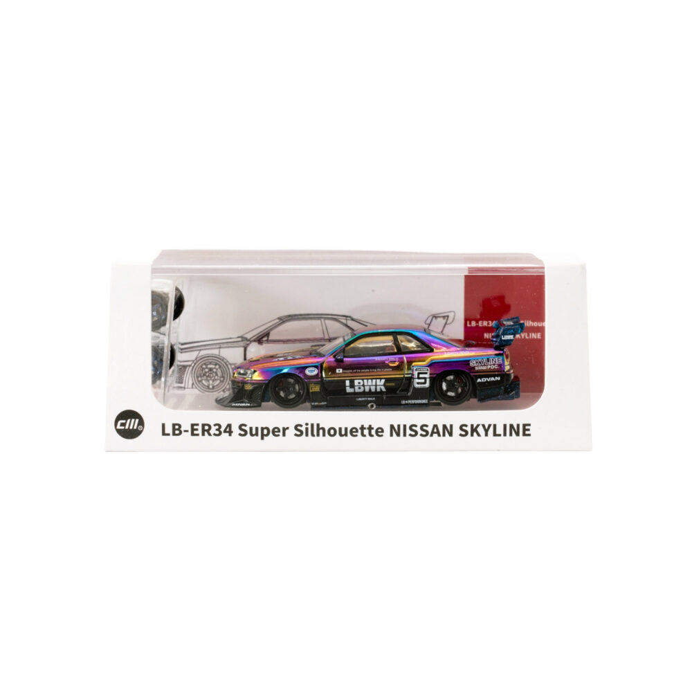 1/64 Nissan LB-WORKS ER34 Super Silhouette Chrome