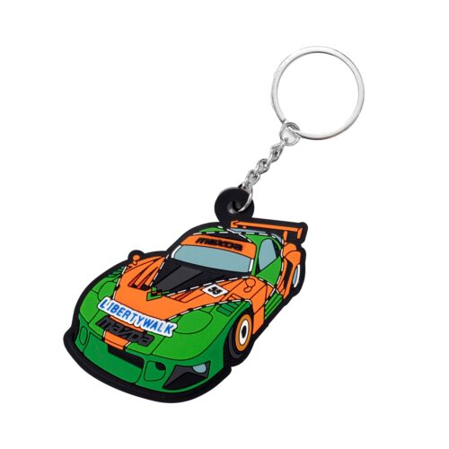 Rubber Keychain FD Orange×Green