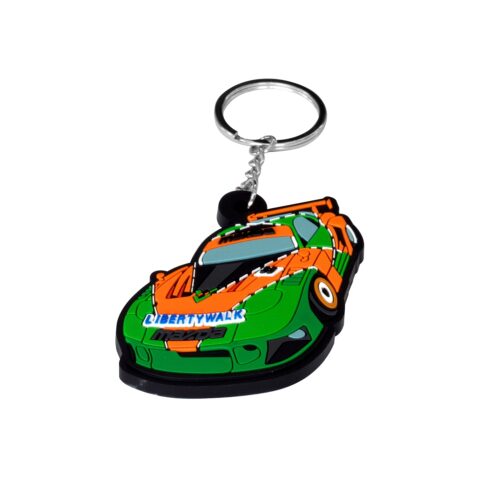 Rubber Keychain FD Orange×Green