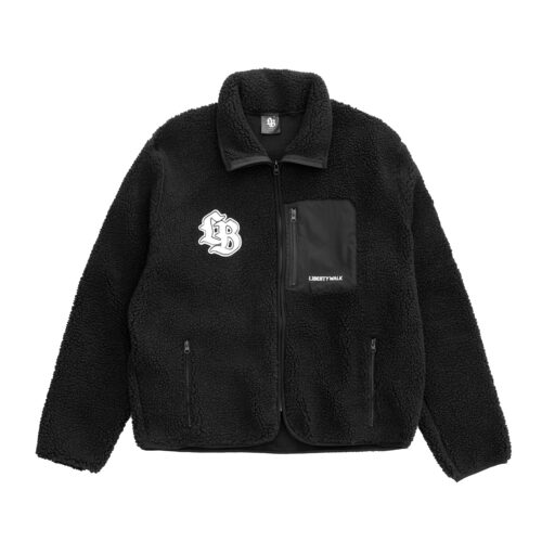 LB Patch Boa Coat Black