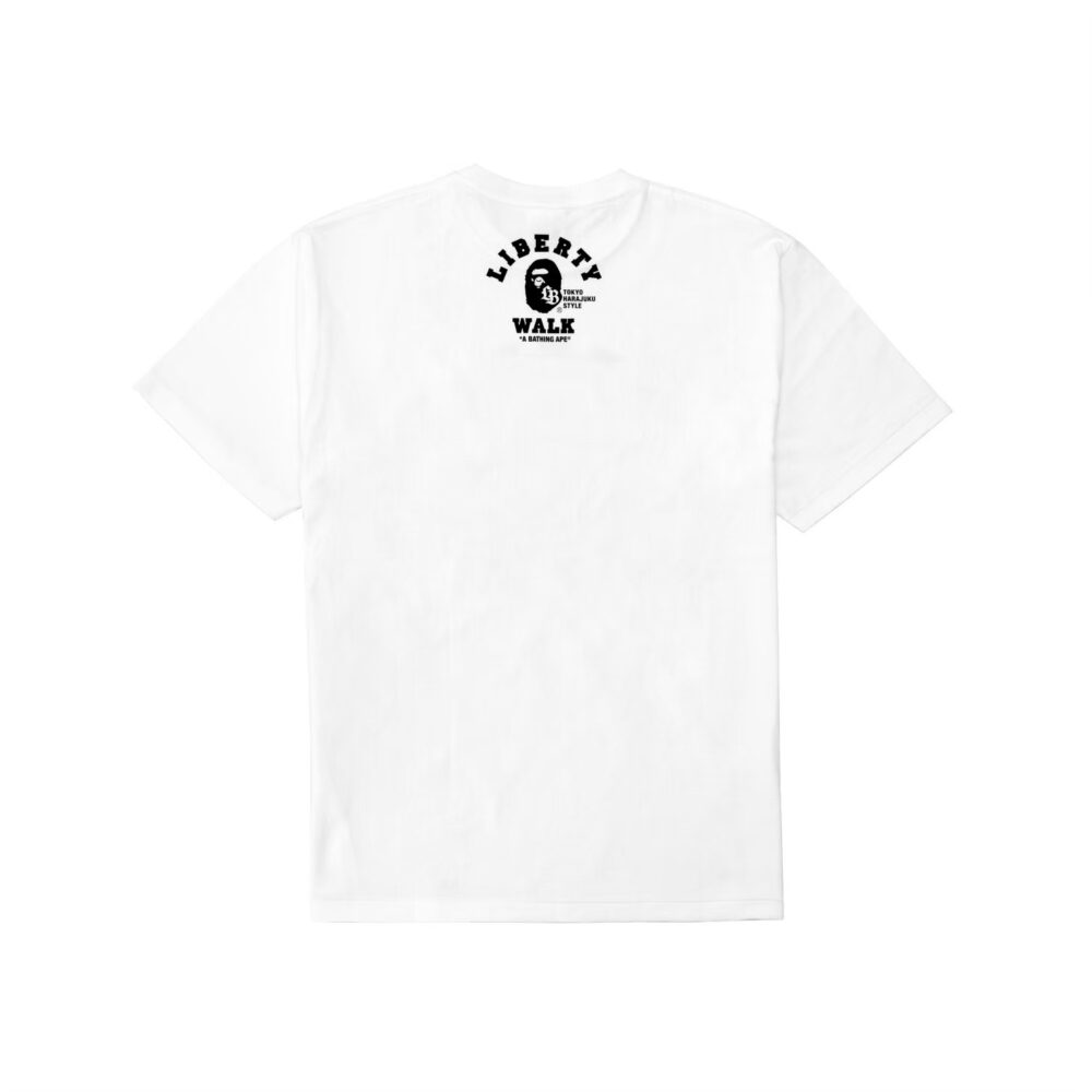 BAPE X LBWK - KATAKANA COLLEGE TEE White