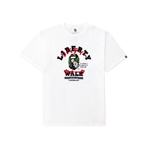 BAPE X LBWK - KATAKANA COLLEGE TEE White