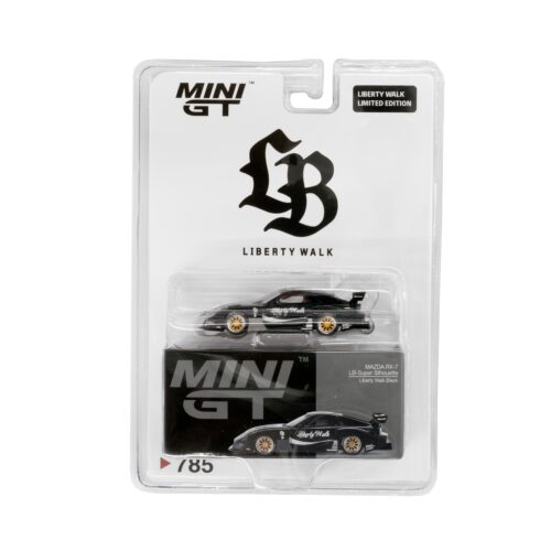 1/64 MAZDA RX-7 LB-Super Silhouette Liberty Walk Black LB Blister Packaging