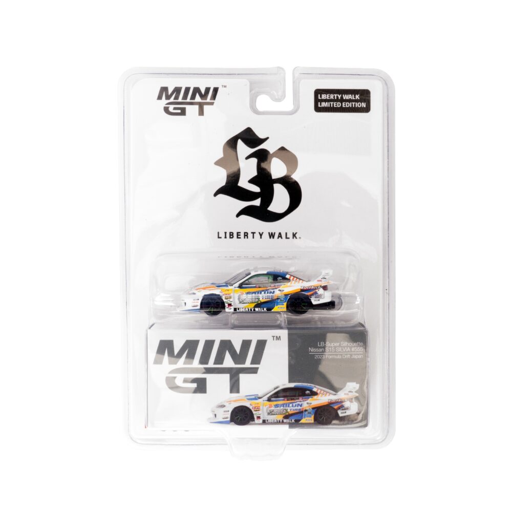 1/64 MINI GT Nissan LB-Super Silhouette S15 SILVIA #555 2023 Formula Drift Japan / LB Blister Packaging