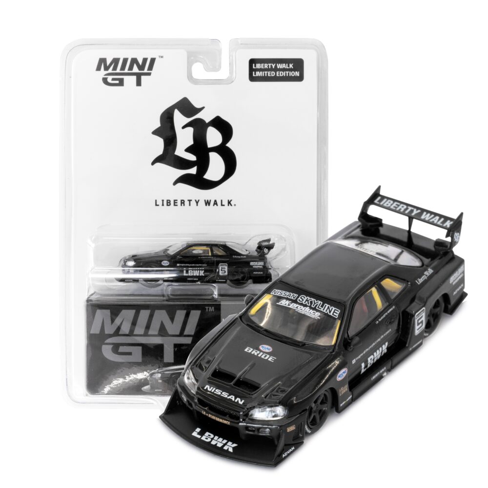1/64 MINI GT Nissan LB-ER34 Super Silhouette Black Blister