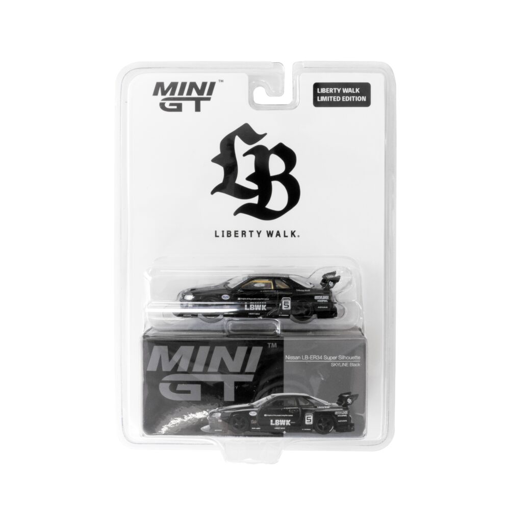1/64 MINI GT Nissan LB-ER34 Super Silhouette Black Blister