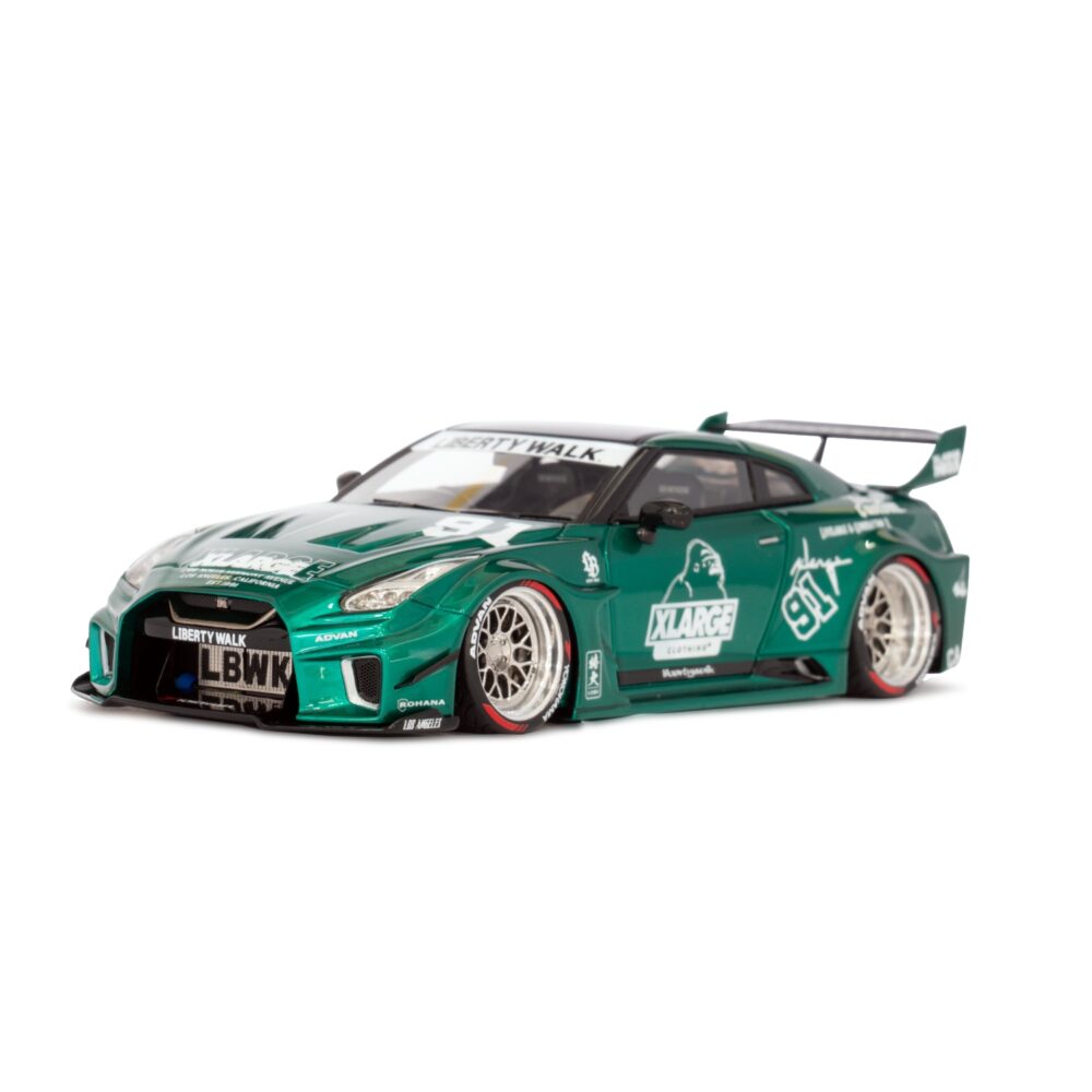 LIBERTY WALK×XLARGE 1/43 MakeUP LB-Silhouette WORKS GTR GREEN - LB