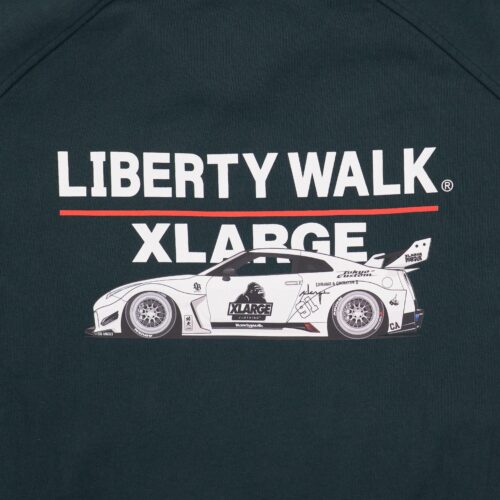 LIBERTY WALK×XLARGE HALF ZIP SWEATSHIRTS GREEN - LB-ONLINE STORE