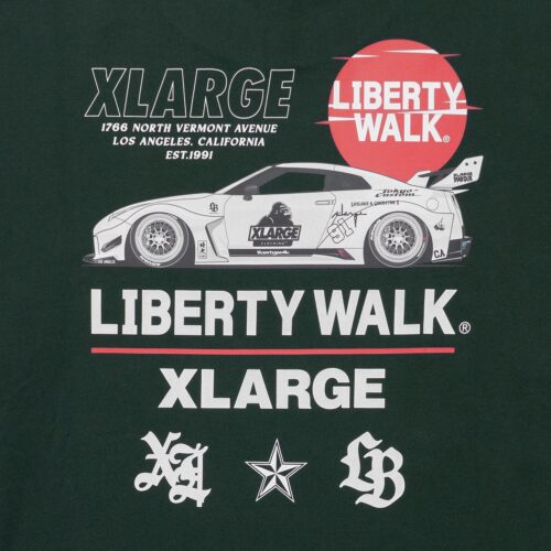 LIBERTY WALK×XLARGE S/S TEE GREEN - LB-ONLINE STORE