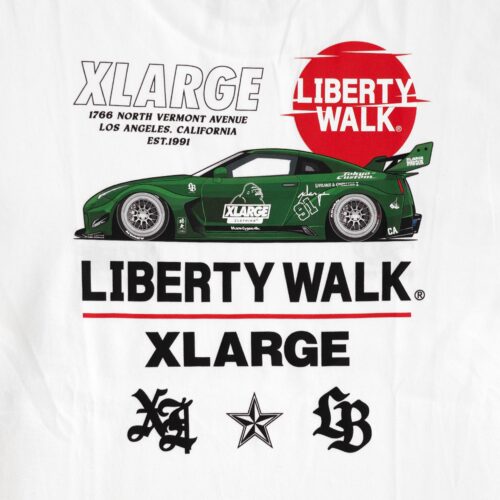 LIBERTY WALK×XLARGE S/S TEE WHITE - LB-ONLINE STORE