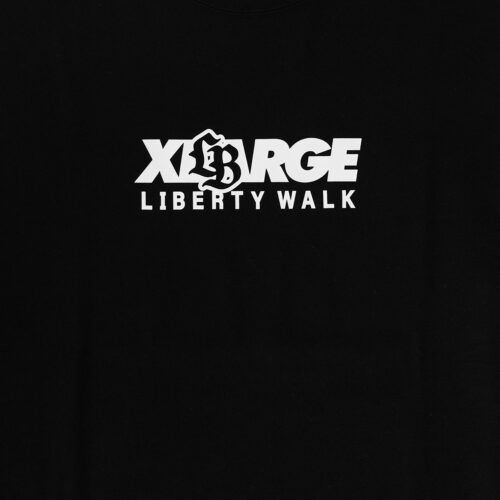 限定 LBWK 限定 Tシャツ ステッカー付き、サイズX LIBERTY WALK×XLARGE MIX LOGO S/S TEE BLACK - LB-ONLINE STORE