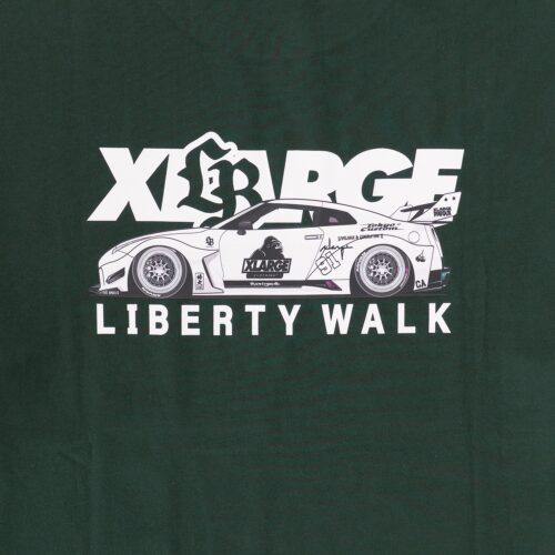 LIBERTY WALK×XLARGE MIX LOGO S/S TEE GREEN - LB-ONLINE STORE
