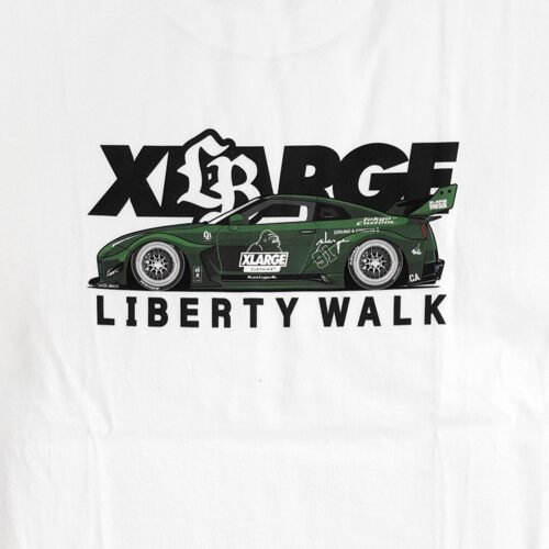 LIBERTY WALK×XLARGE MIX LOGO S/S TEE WHITE - LB-ONLINE STORE