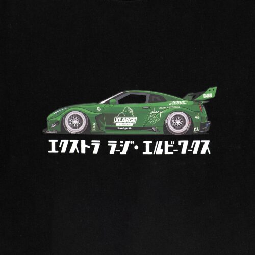 LIBERTY WALK×XLARGE BEHIND OG CAMISETA DE MANGA CURTA PRETA - LOJA
