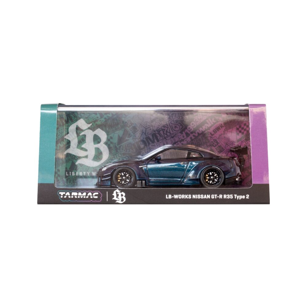 TARMAC 1/43 LB- GT-R R35 タイプ2 ミッドナイトパープル Tarmac Works 1/43 LB-WORKS NISSAN GT-R R35 Type 2 Midnight Purple - HO