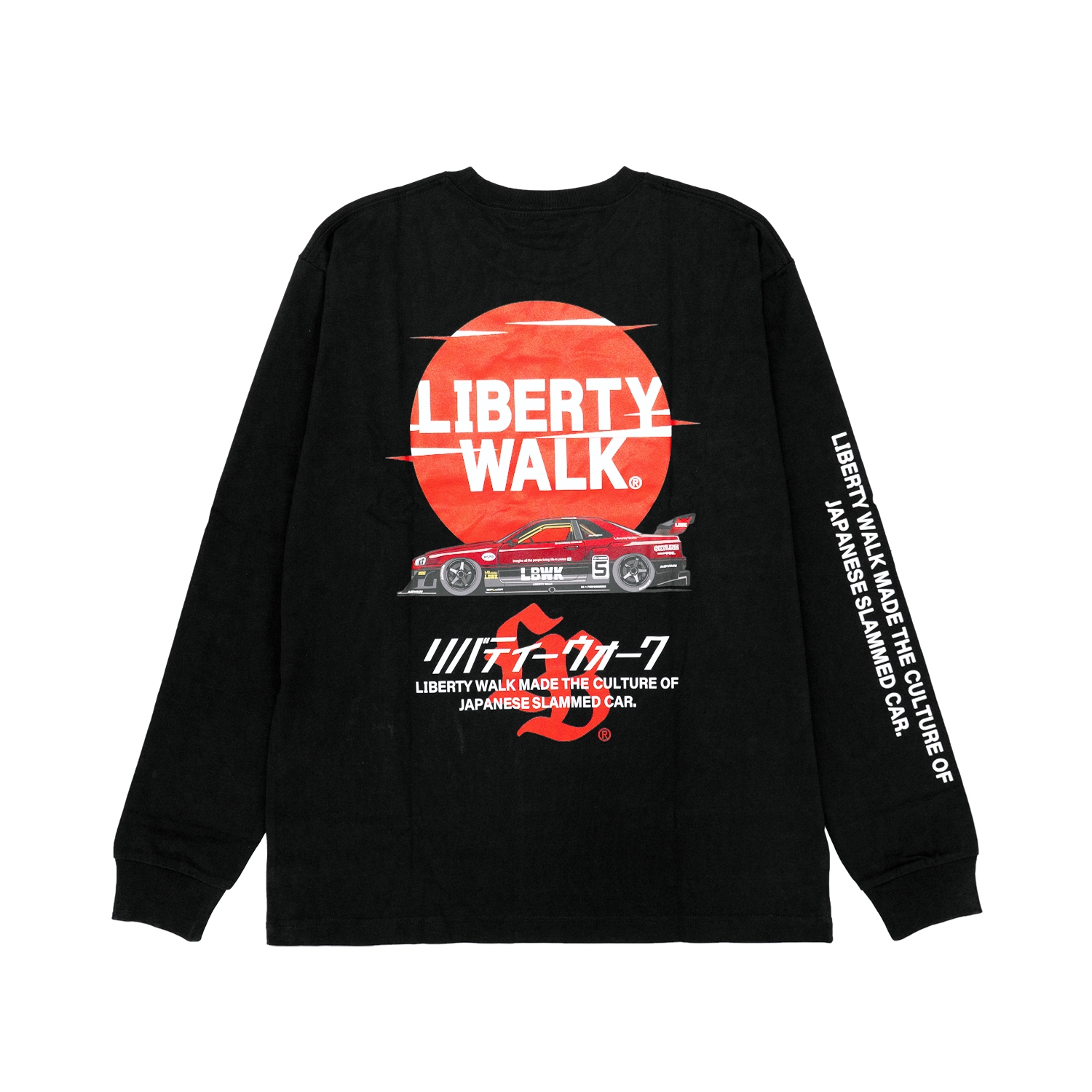 Sunrise Logo R34 Long Sleeve Tee Black