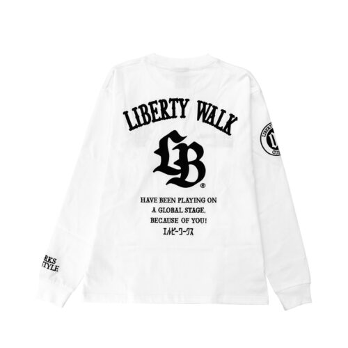 LB Thorn Logo Long Embroidery Sleeve Tee White