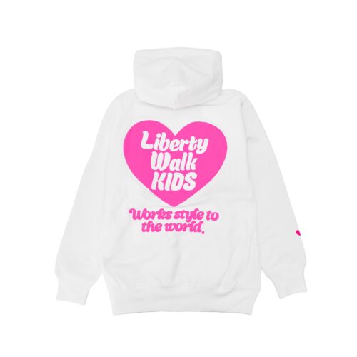 LB Heart Logo Hoodie White