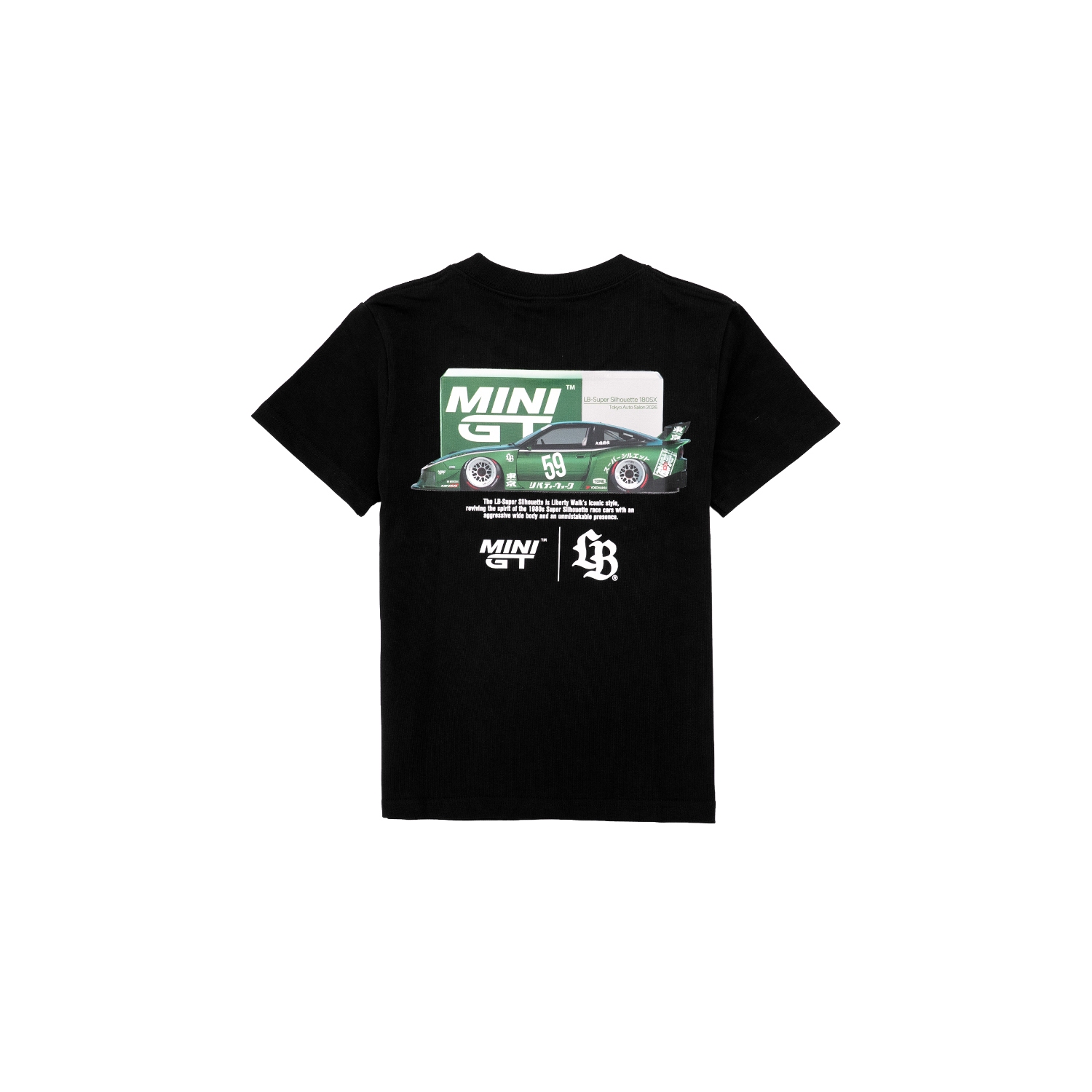 MINI GT×LB 180SX BOX Kids Tee Black
