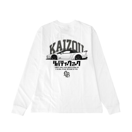 KAIZOU Arch Logo NSX Long Sleeve Tee White
