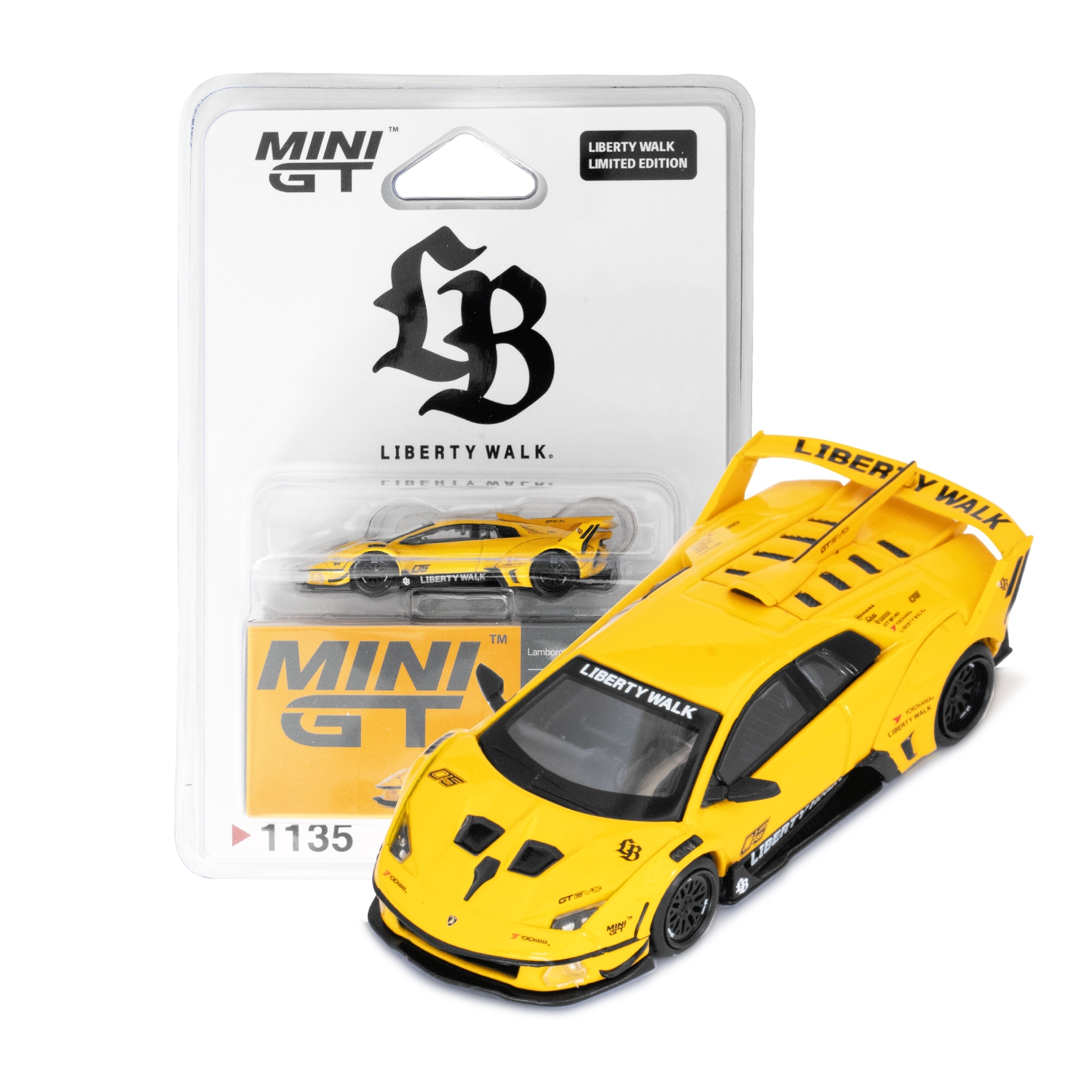 1/64 MINI GT LB-Silhouette WORKS MURCIELAGO GT Evo Yellow / LB Blister packaging