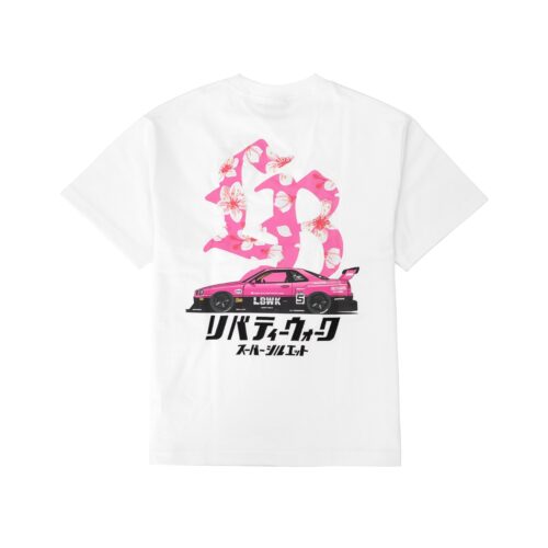 LB Cherry Blossoms Logo R34 Tee White
