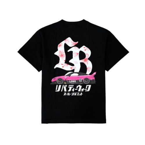 LB Cherry Blossoms Logo R35 Tee Black