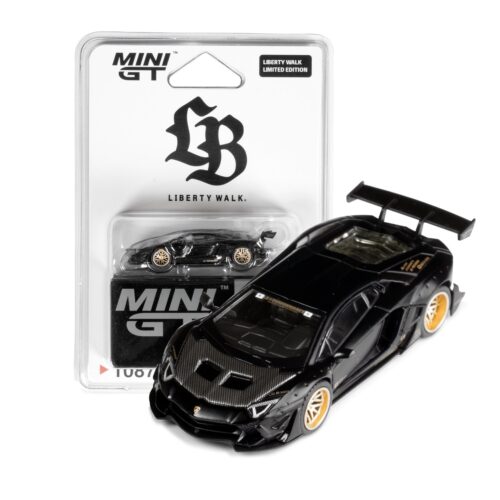 MINI GT 1/64 LB-WORKS Lamborghini Aventador Limited Edition Matte Black / LB Blister packaging