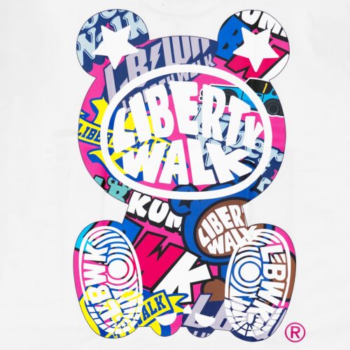 LB Big KUMA Colorful Tee Whire - LB-ONLINE STORE