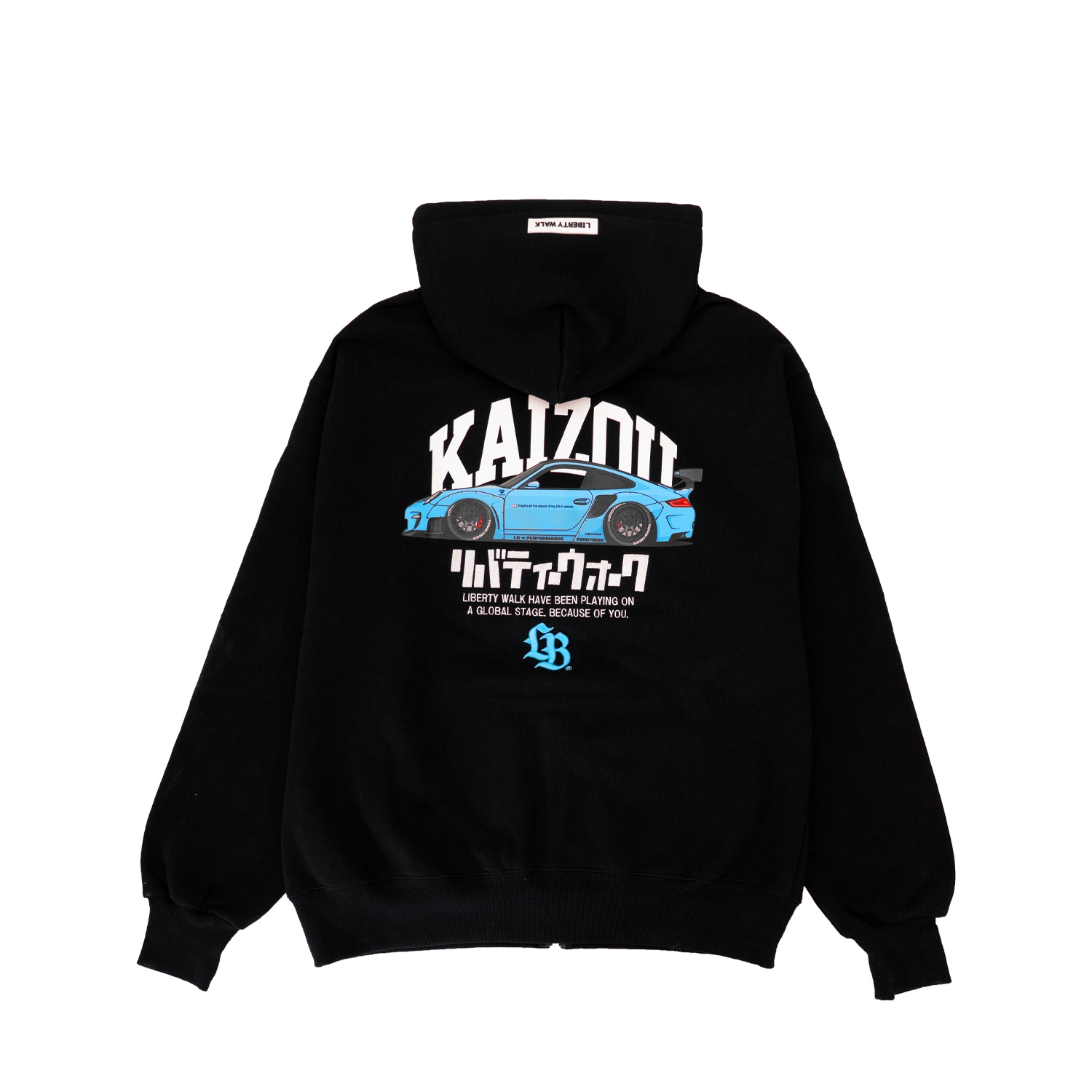KAIZOU Arch Logo Porsche Zipper Black