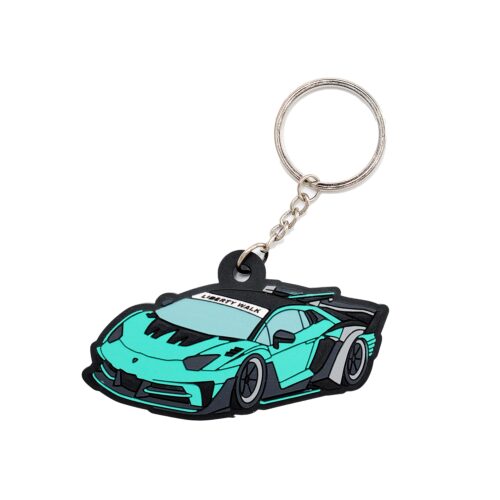 Rubber Keychain Aventador Mint Green