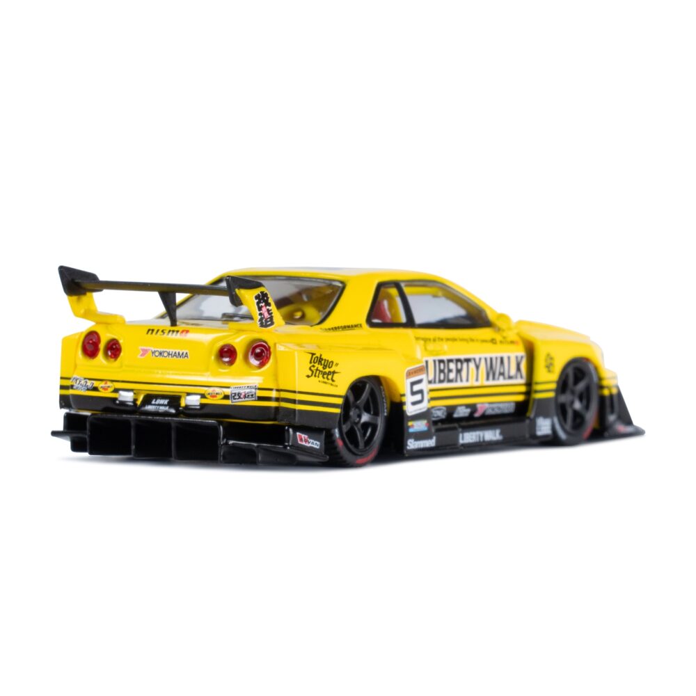 1/64 MINI GT Nissan LB-ER34 Super Silhouette SKYLINE Sport Yellow